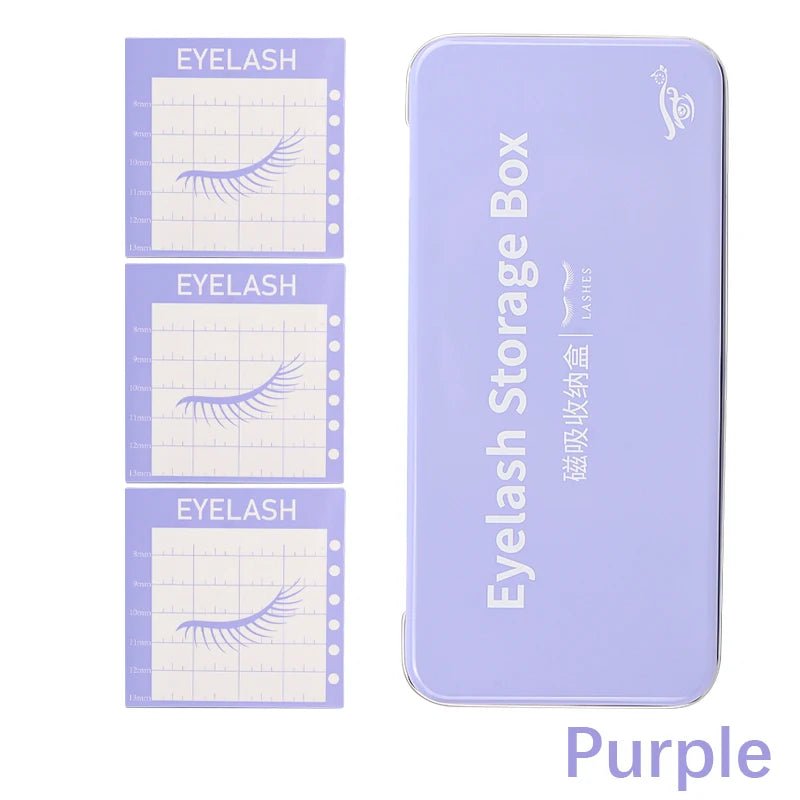 Magnetic Eyelash Extension Tool Kit 4pcs Purple Box