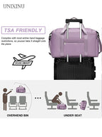 Nylon Weekender Bag with Shoe Compartment