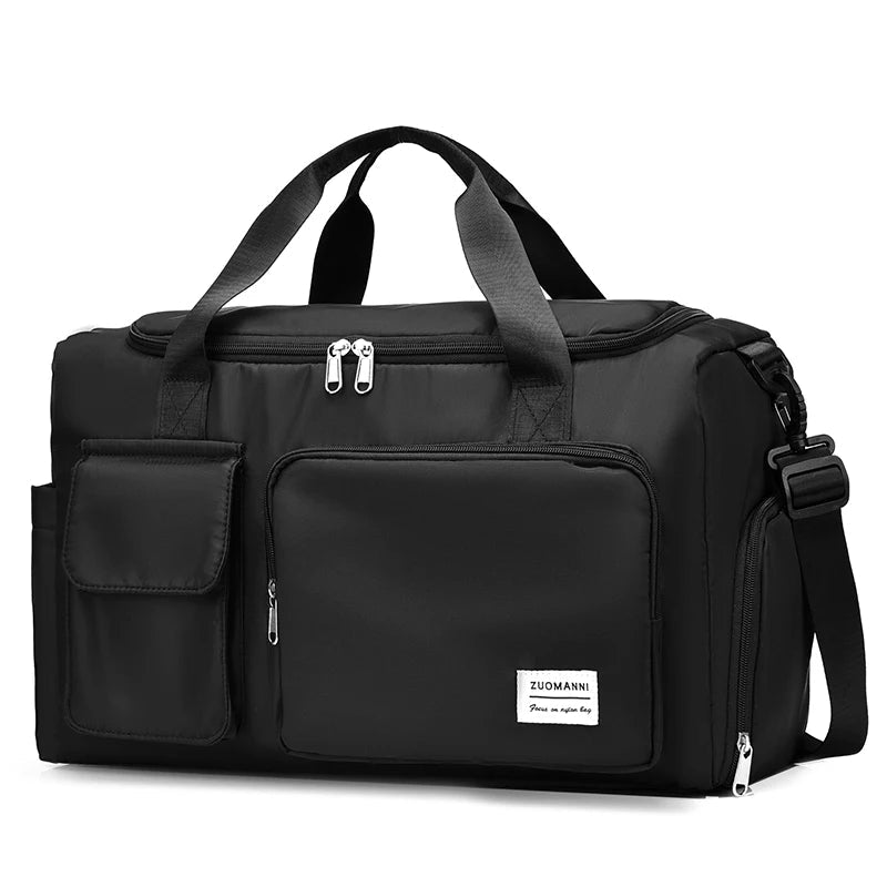 Nylon Weekender Bag with Shoe Compartment