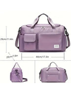 Nylon Weekender Bag with Shoe Compartment
