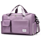 Nylon Weekender Bag with Shoe Compartment Lavender