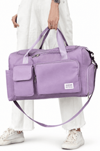 Nylon Weekender Bag with Shoe Compartment