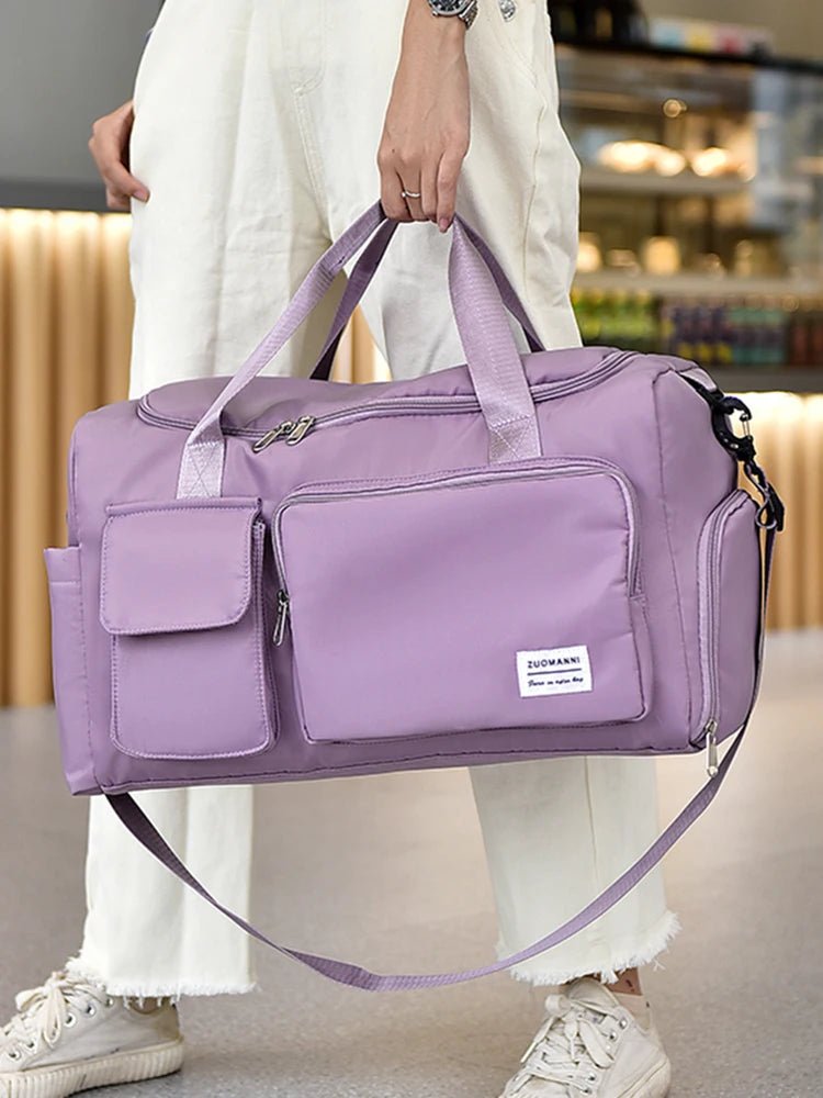 Nylon Weekender Bag with Shoe Compartment