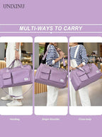 Nylon Weekender Bag with Shoe Compartment