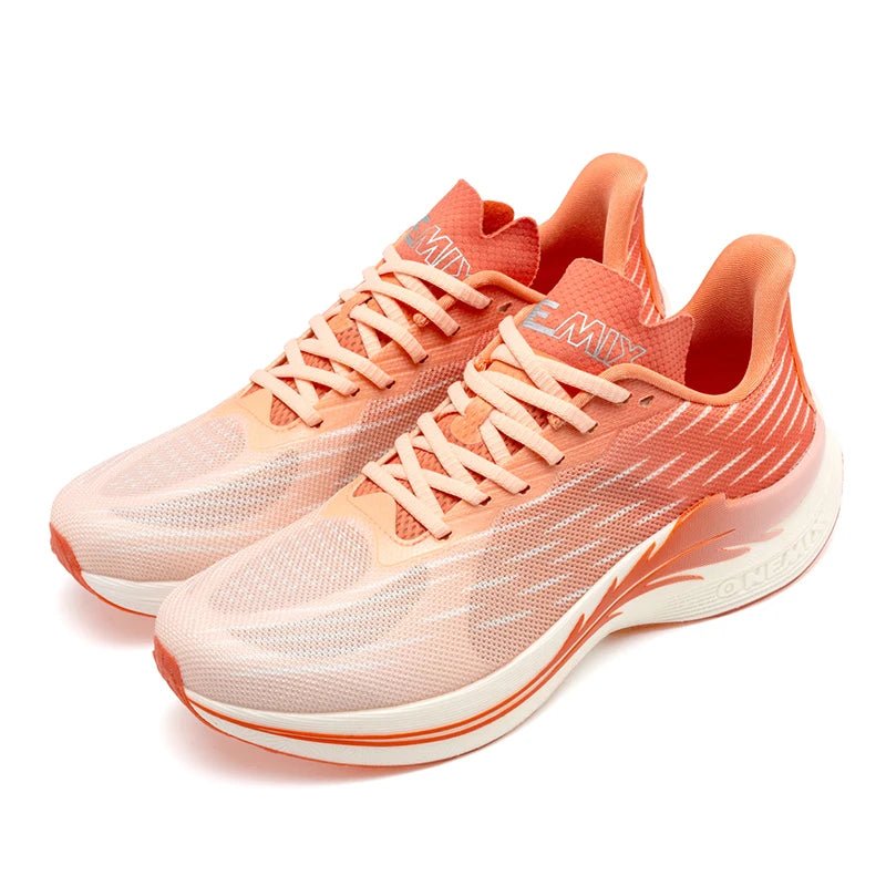 ONEMIX Unisex Mesh Lace-Up Running Shoes red