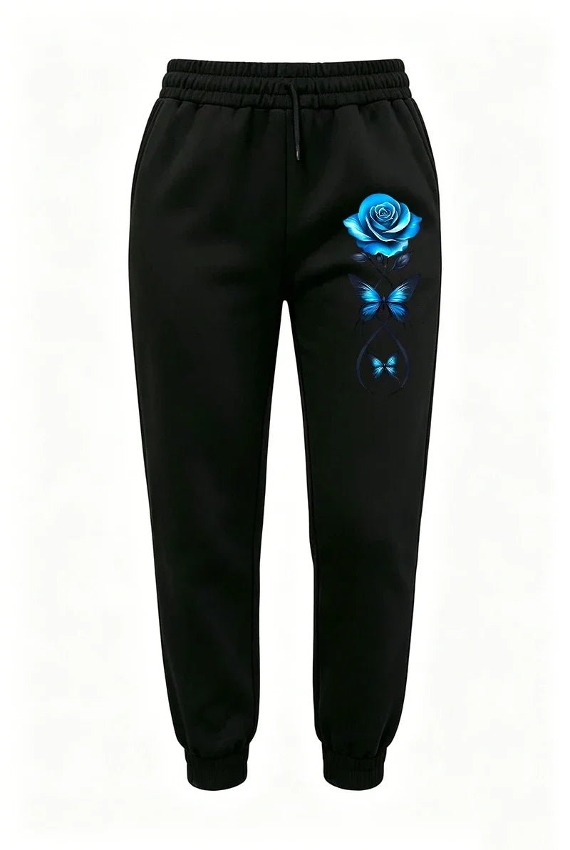 Outfits Hooded Sweatshirt Sportswear Pants Knit BlackPants