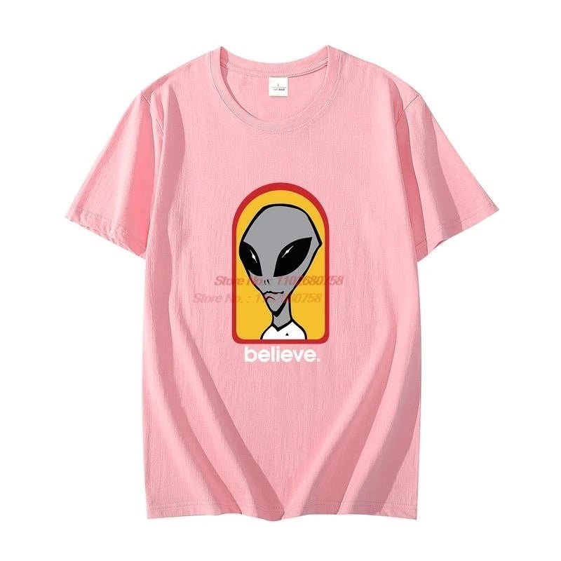 Oversized Cotton Graphic T Shirt Relaxed Fit Cotton - Pink XS（old）