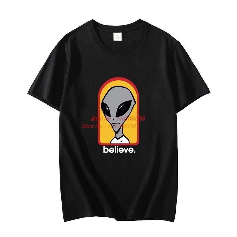 Oversized Cotton Graphic T Shirt Relaxed Fit cotton-black XS（old）