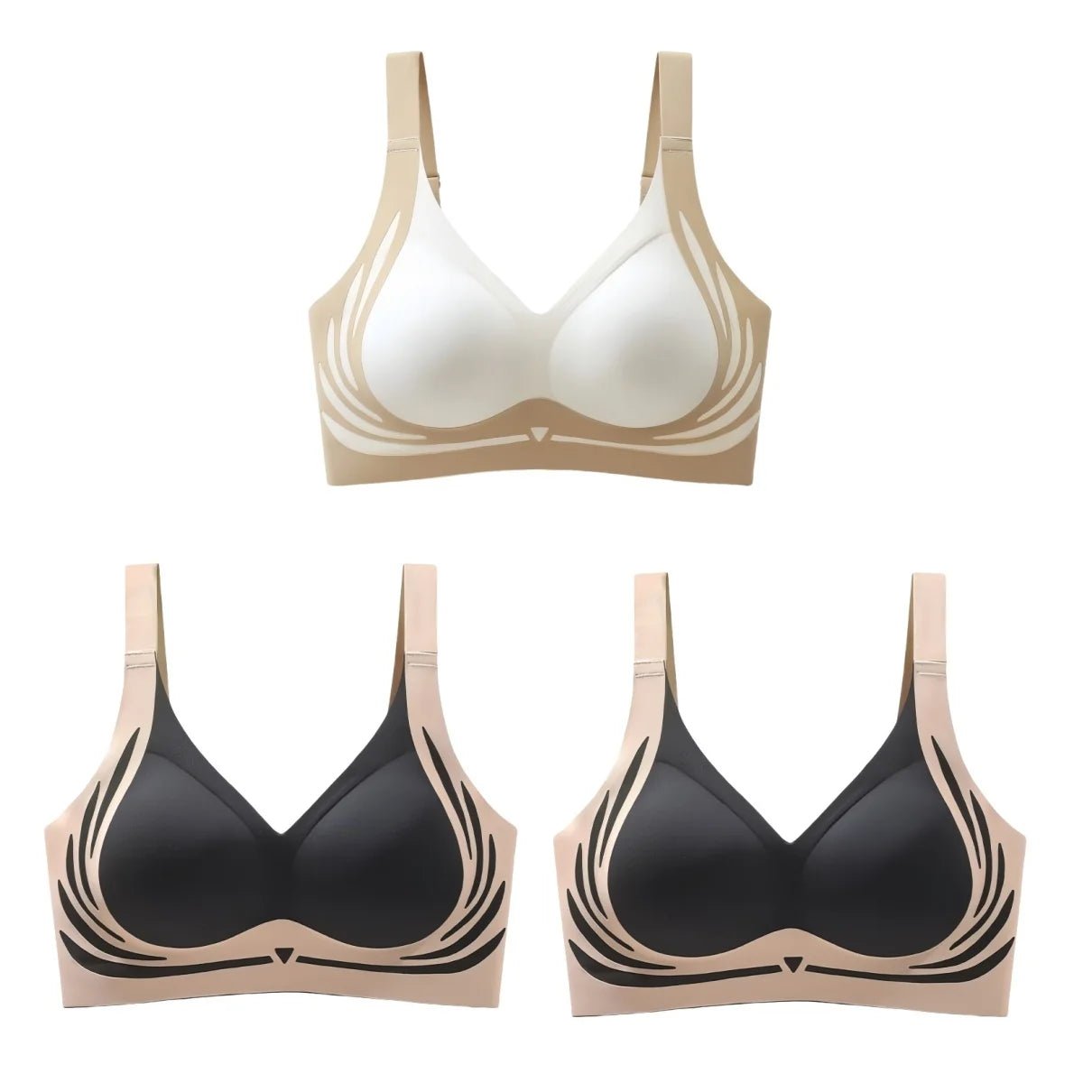 Pcs Set Push up Ivory Black Black One Size