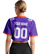 Personalized American Football Crop T Shirt Knit