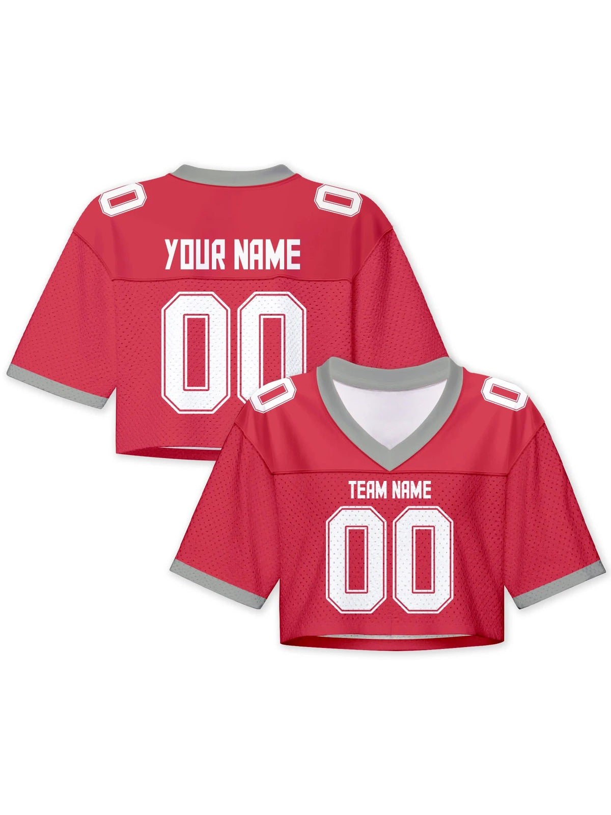 Personalized American Football Crop T Shirt Knit Rose 2