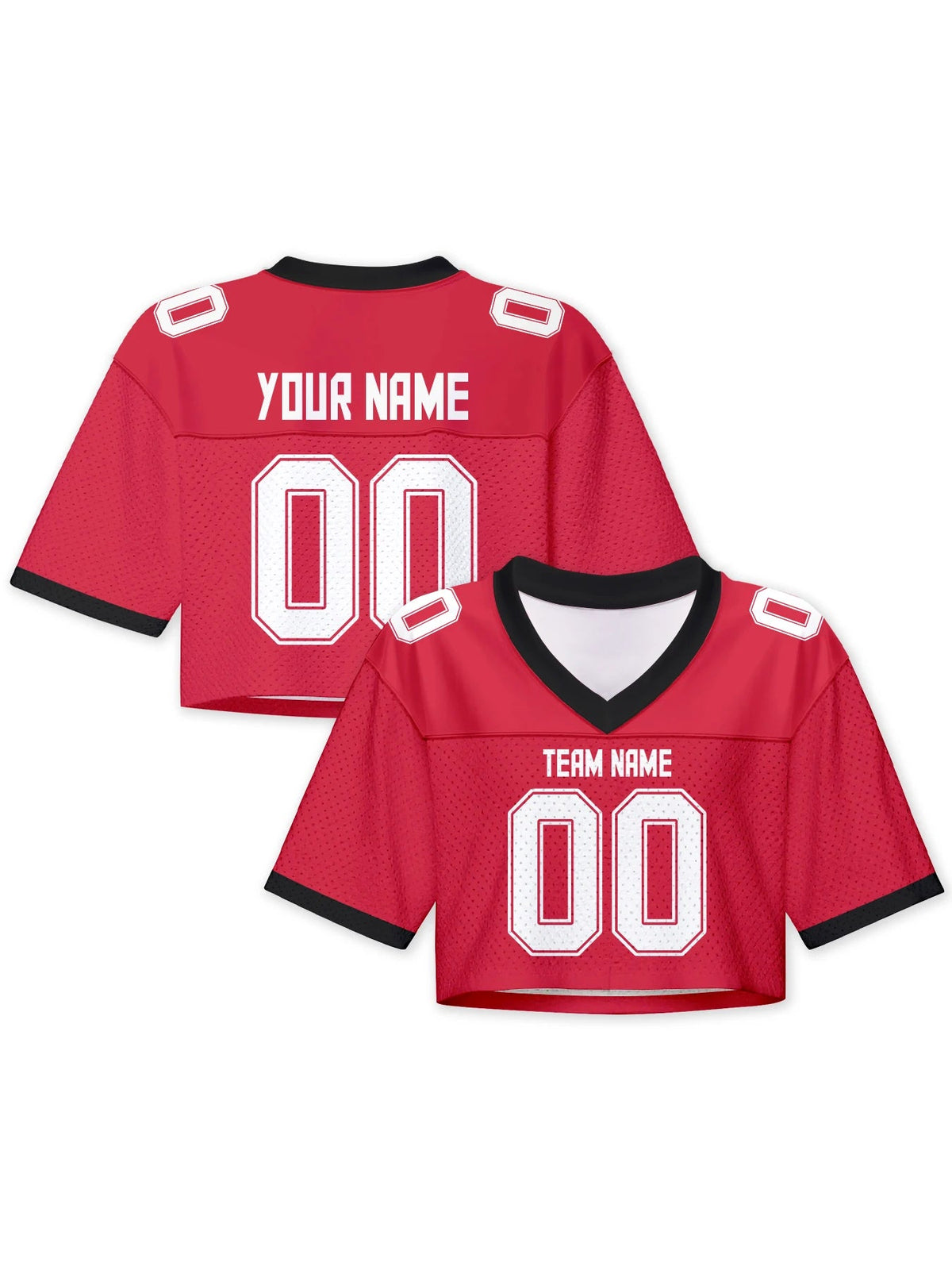 Personalized American Football Crop T Shirt Knit Rose 3