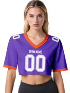 Personalized American Football Crop T Shirt Knit
