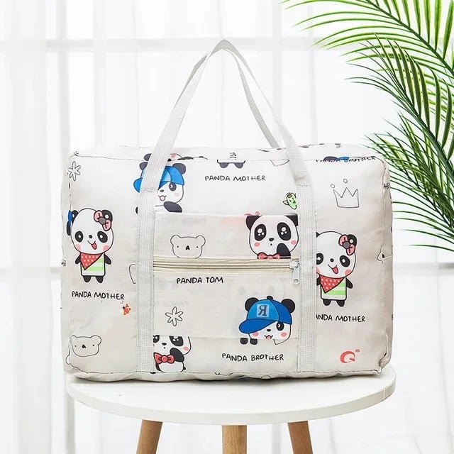 Printed Foldable Polyester Travel Bag panda