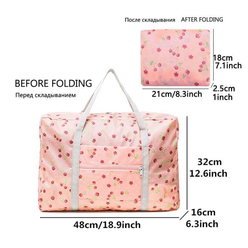 Printed Foldable Polyester Travel Bag