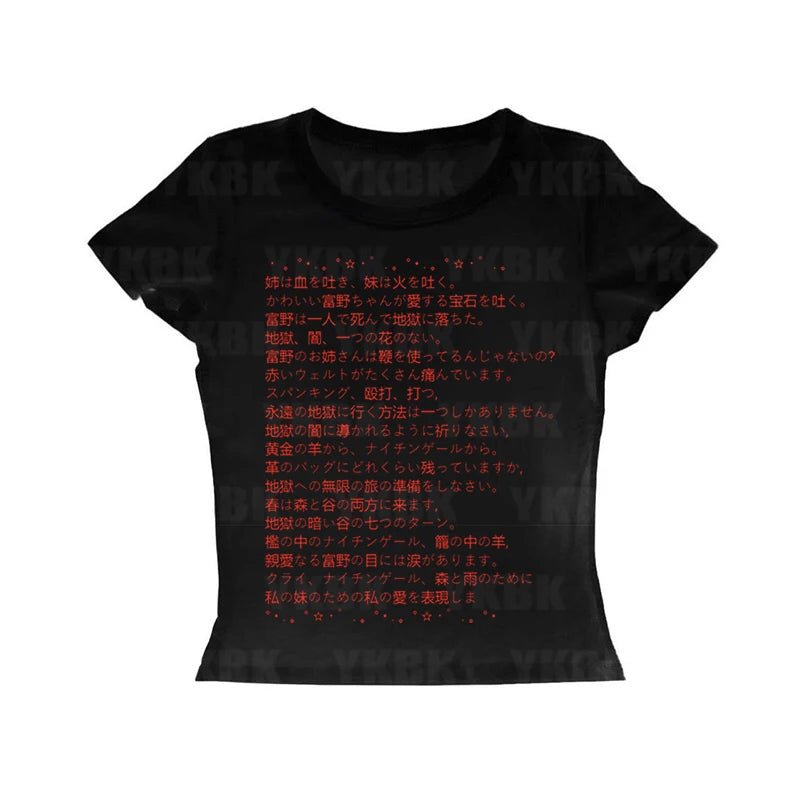 Punk Tie Aesthetic Top Black06