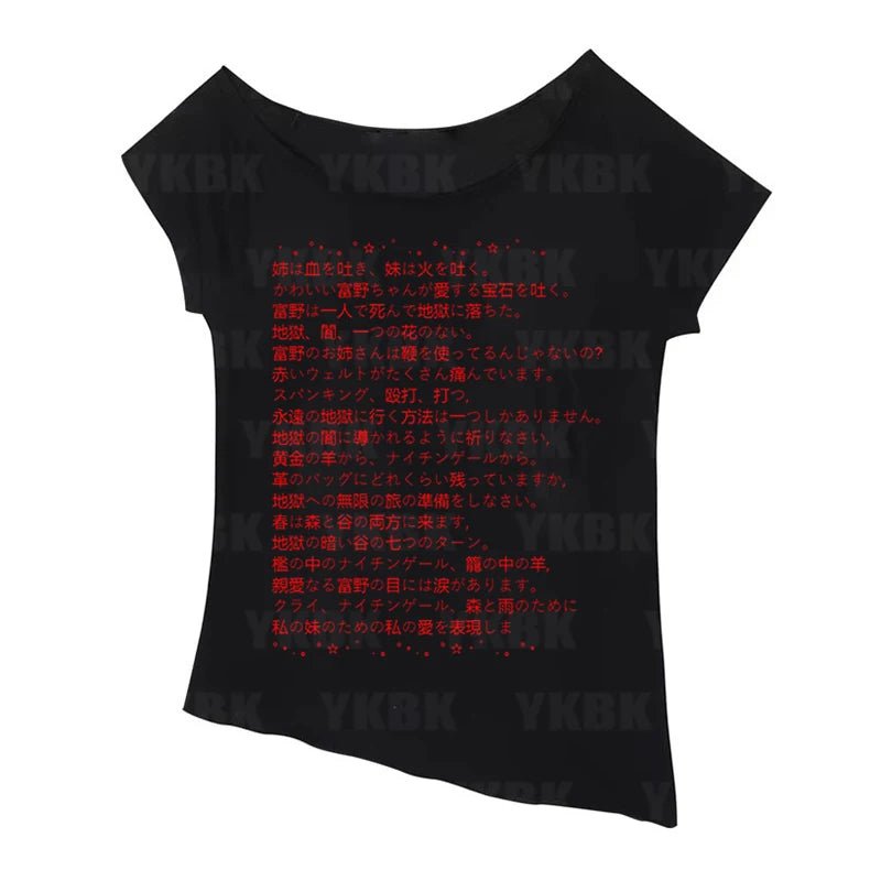 Punk Tie Aesthetic Top Black08