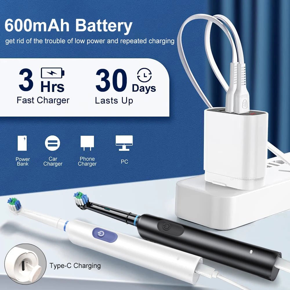Rechargeable Rotating Electric Toothbrush for Adults