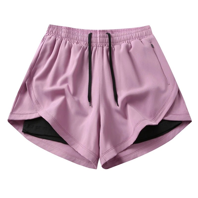 Running Fitness Breathable Three In Pants Knit K5587-Purple