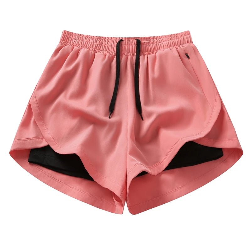 Running Fitness Breathable Three In Pants Knit K5587-rose red