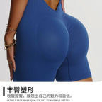 Seamless Yoga Jumpsuit Backless Romper High Waisted Lace