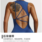 Seamless Yoga Jumpsuit Backless Romper High Waisted Lace