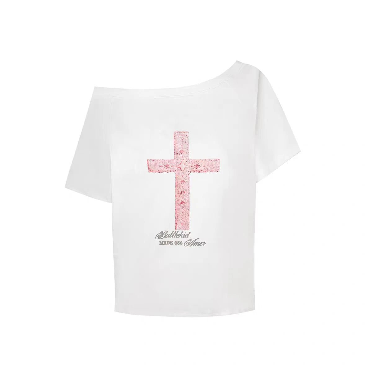 Seeslim Gothic Off T Shirt Off Shoulder Graphic