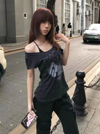 Seeslim Hotsweet Print T Shirt Graphic Short Sleeve