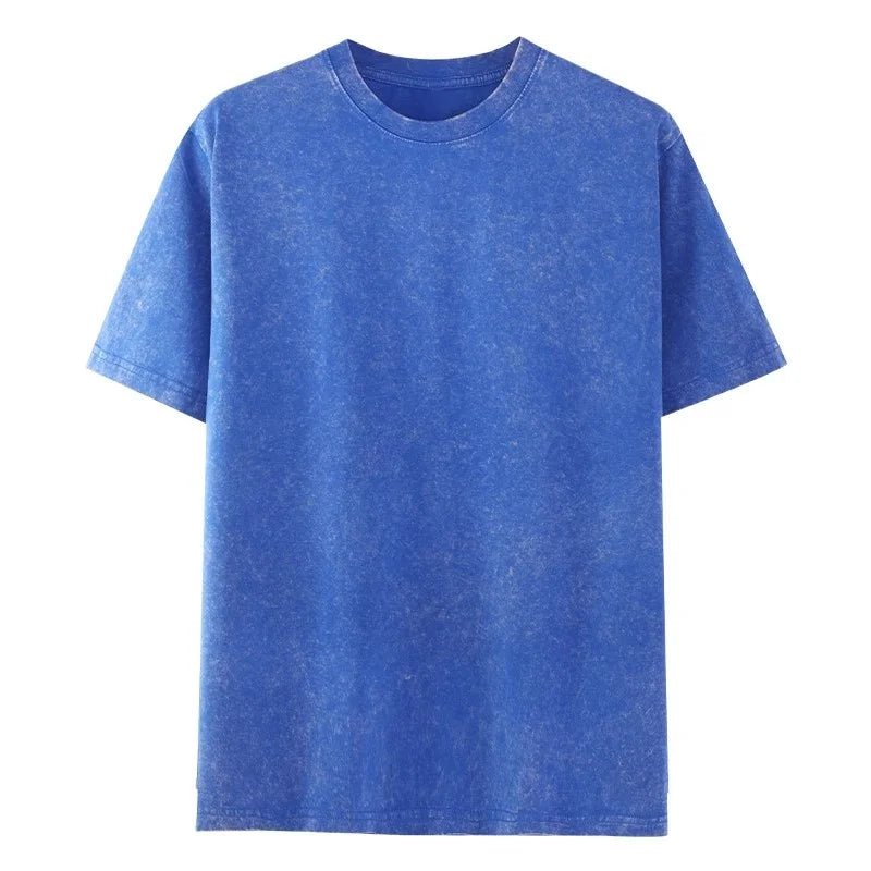 Short Sleeve Cotton T Shirt Klein Blue