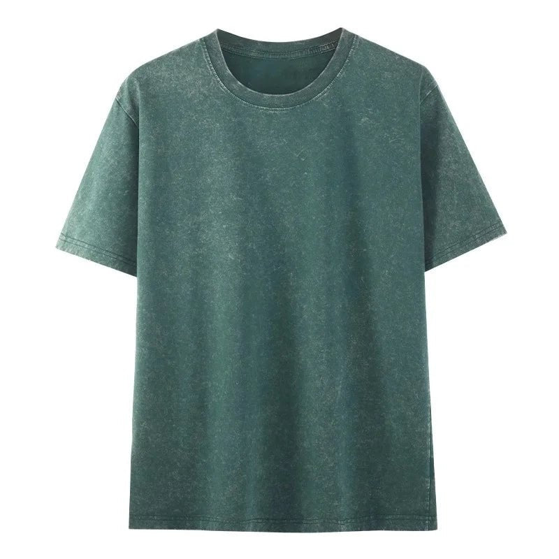 Short Sleeve Cotton T Shirt Blackish green