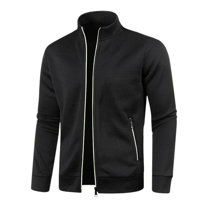 Solid Color Long Sleeve Cardigan Lace Zip Up