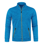 Solid Color Long Sleeve Cardigan Lace Zip Up