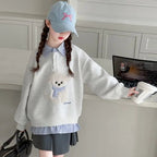 Sweatshirt Girls Faux Top Relaxed Fit
