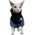 The Cat Face Jacket Fleece Blue