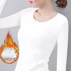 Thermal Underwear Turtleneck T Shirt Long Sleeve White O neck