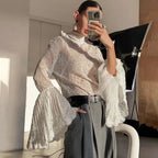 Tornova Lace Ruffled T Shirt