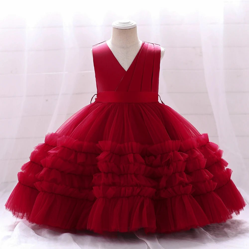 Tulle Party For Dress dark red