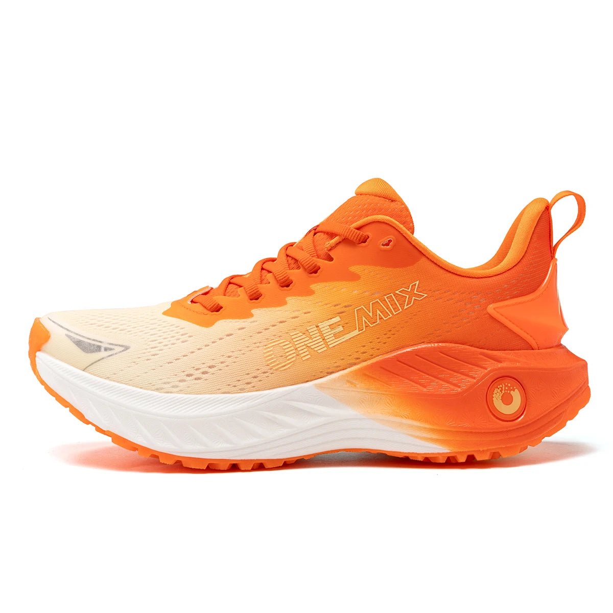 Unisex Mesh Lace-Up Sneakers Orange