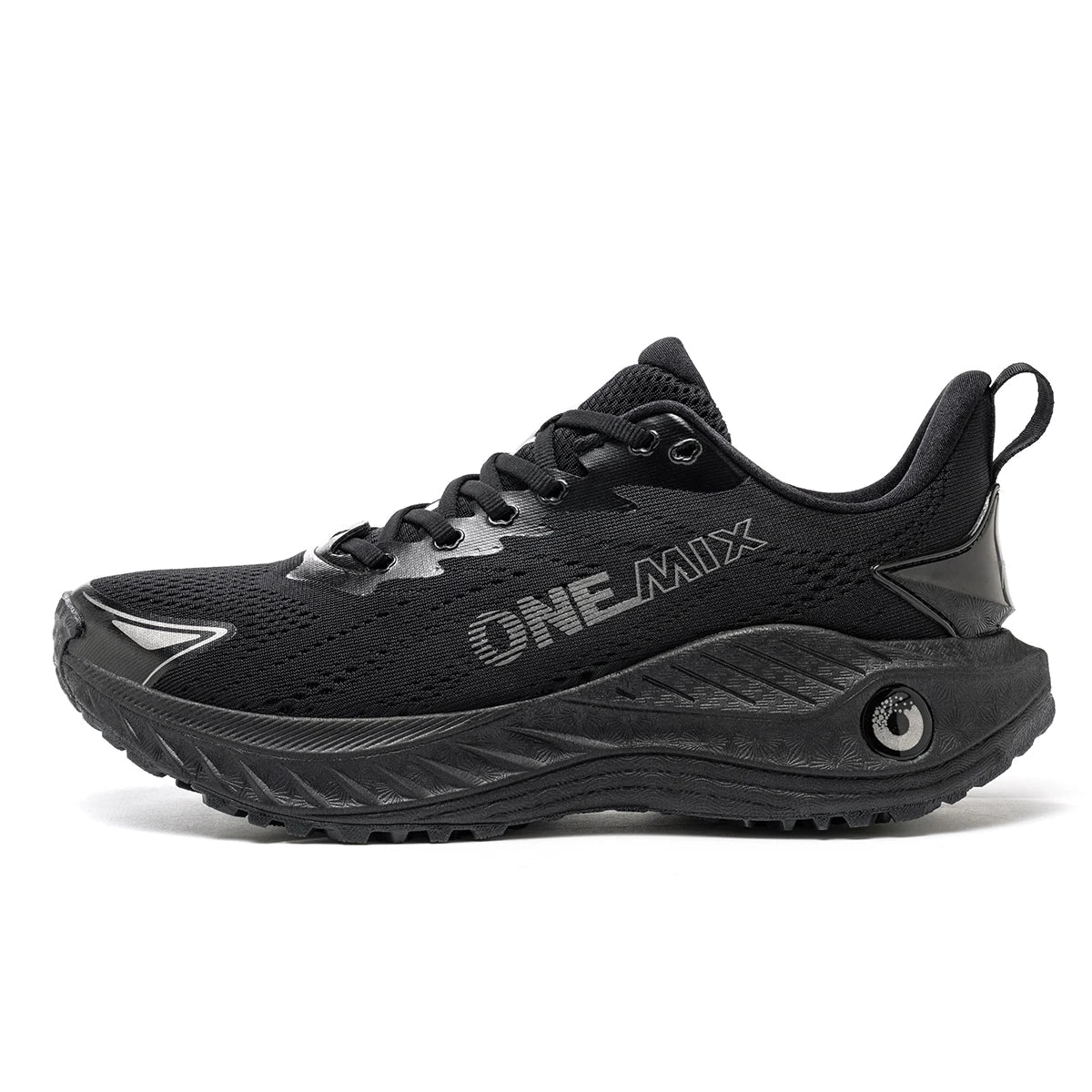 Unisex Mesh Lace-Up Sneakers black