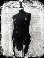 Women's Gothic Buckle-Strap Zip-Up Jacket