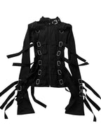 Women's Gothic Buckle-Strap Zip-Up Jacket