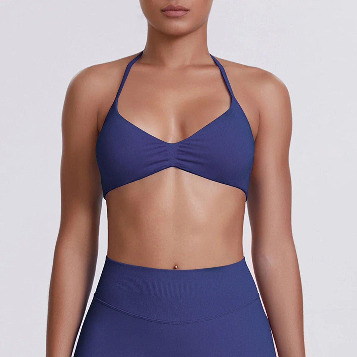Women's Halter-Neck Sports Bra Navy