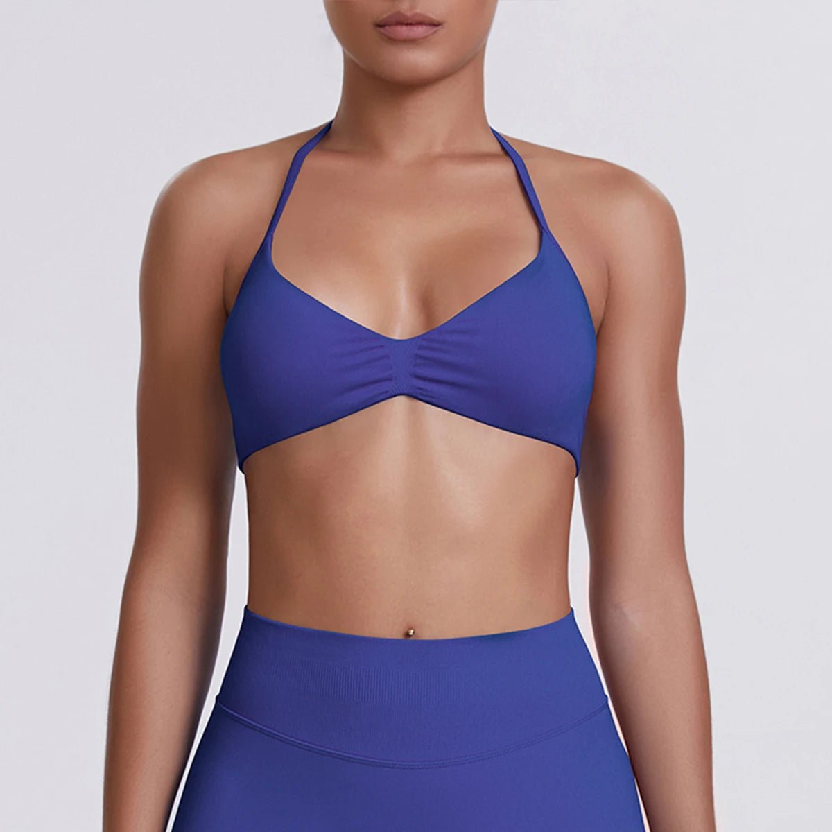 Women's Halter-Neck Sports Bra Indigo Blue