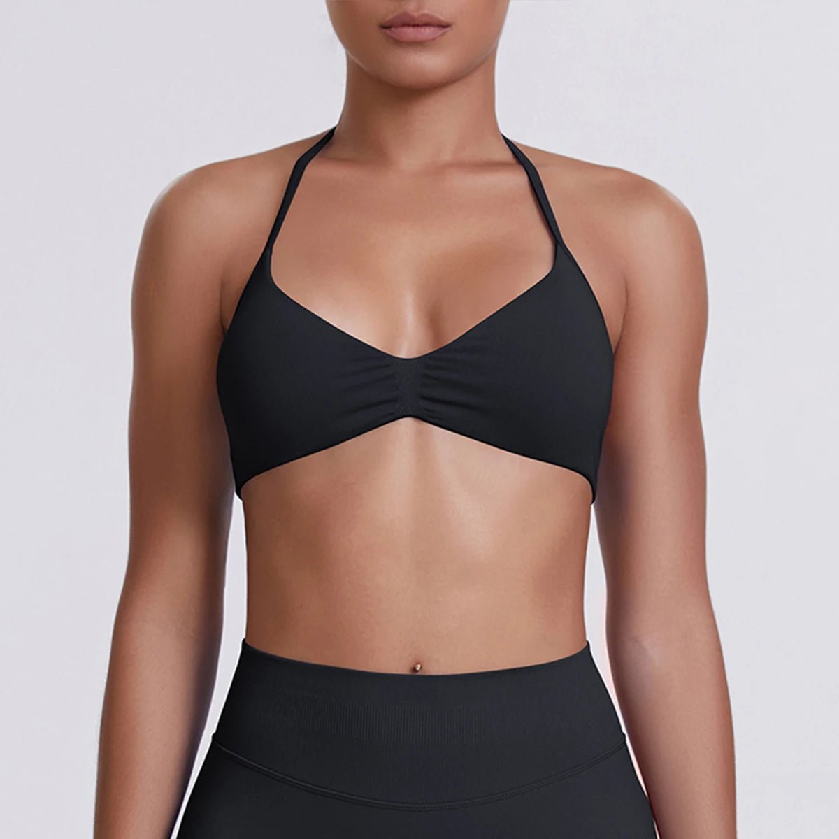 Women's Halter-Neck Sports Bra Black