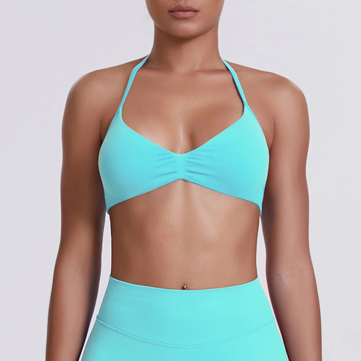 Women's Halter-Neck Sports Bra Mint Green