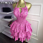 Yaya Floral Printed Dress Halter Neck